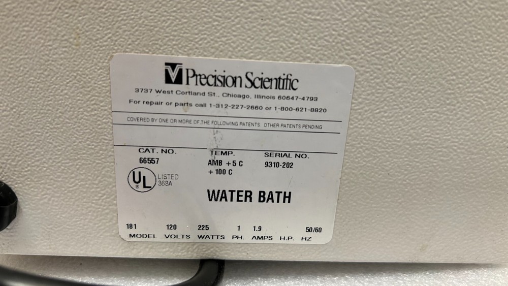 PRECISION SCIENTIFIC Model 181 General Purpose Water Bath