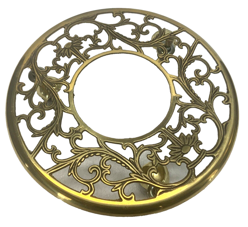 Rolling Brass Perforated Trivet