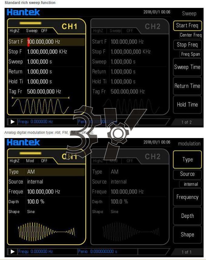 1x Hantek Arbitrary waveform Function generator HDG6202B New