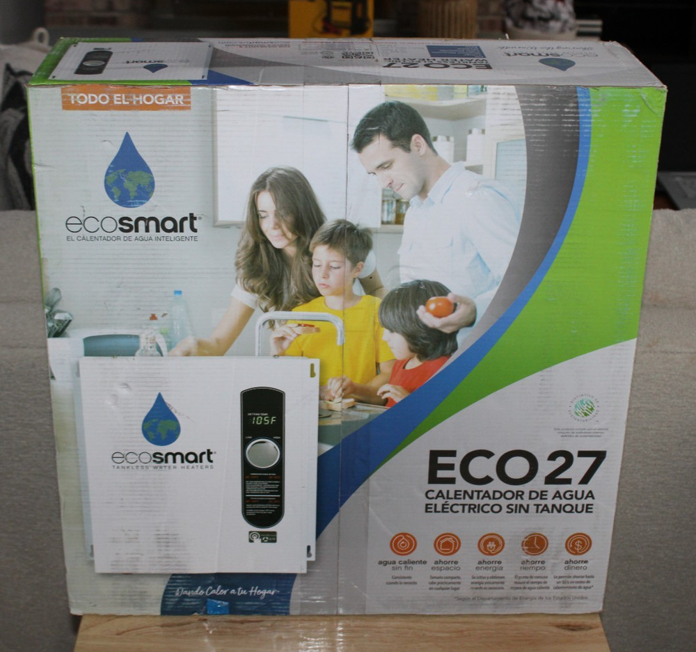 EcoSmart 27kW 240 Volt Electric Instant On Demand Tankless Water Heater 27 kW