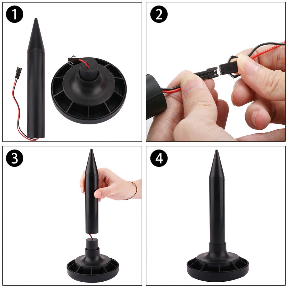 Solar Powered Ultrasonic Sonic Mole Gopher Pest Rodent Mouse Repeller Repellent