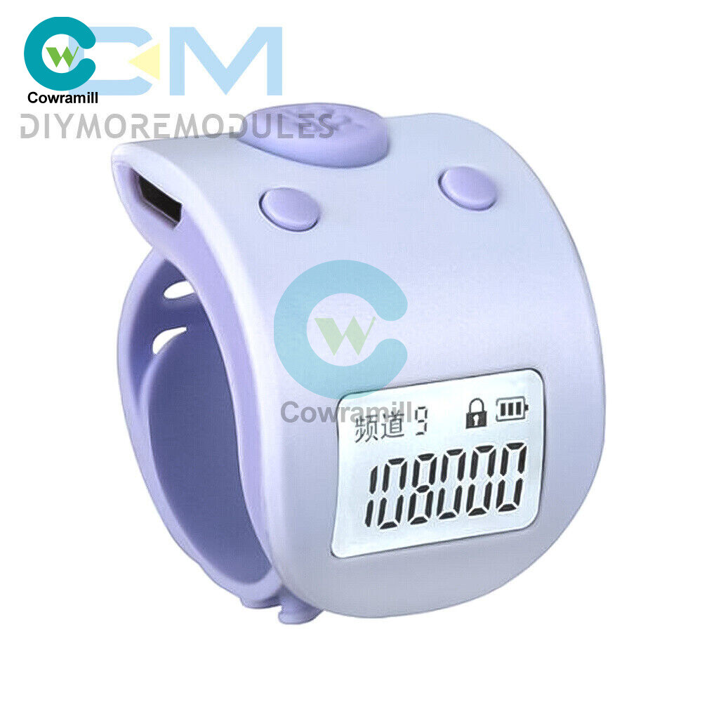 Mini LCD Multifunctional Manual Ring Type Rechargeable Digital Counter Micro USB