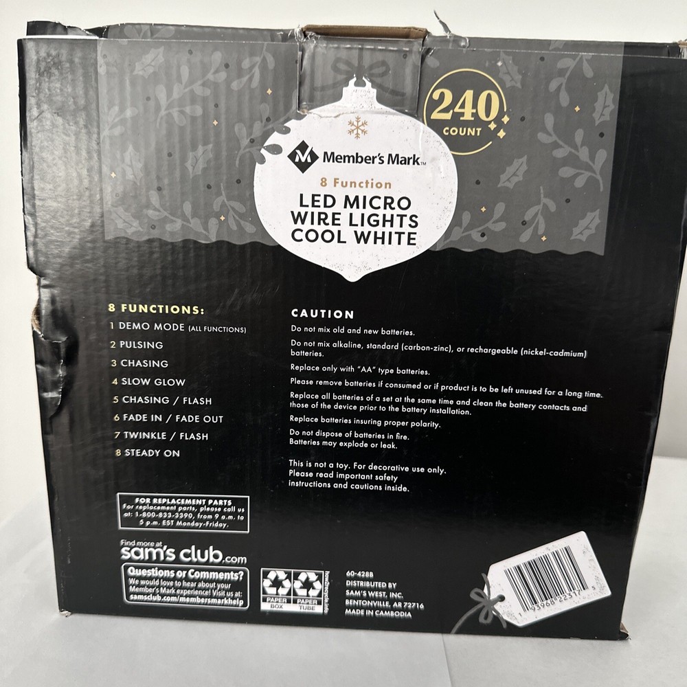 Members Mark LED Lights Cool White/ Warm White/ Multicolor