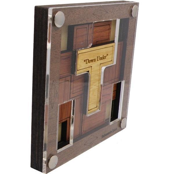 Down Under - Wooden Brain Teaser Puzzle Packing Problem