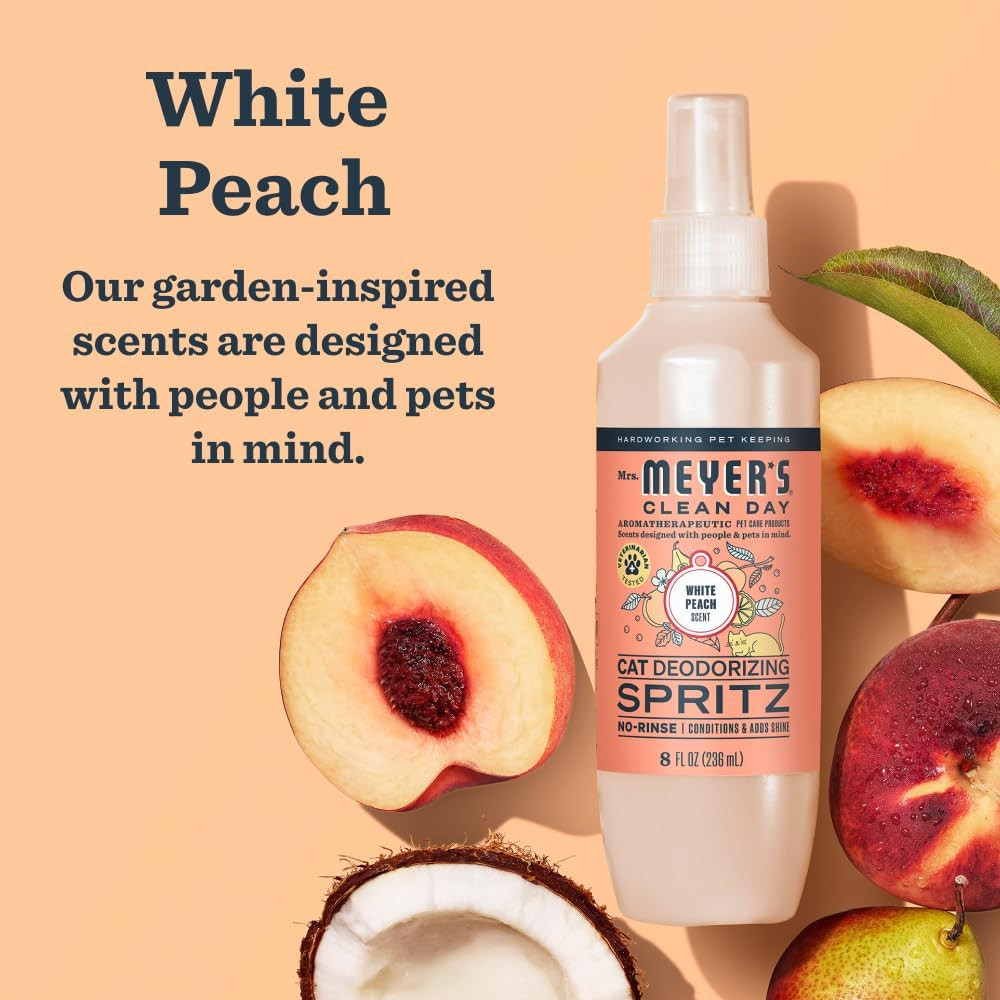 Clean Day Cat Deodorizing Spray, White Peach Scent, 8oz