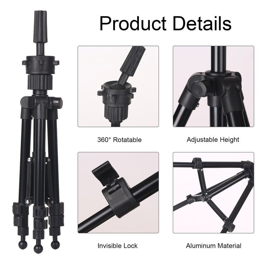 Stand Tripod with Suction Cups Adjustable Mannequin Head Stand Q6V5