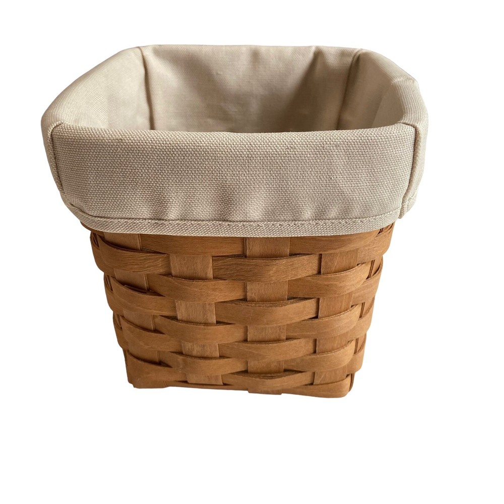 Small Longaberger Basket with Fabric Liner SIGNED 2010