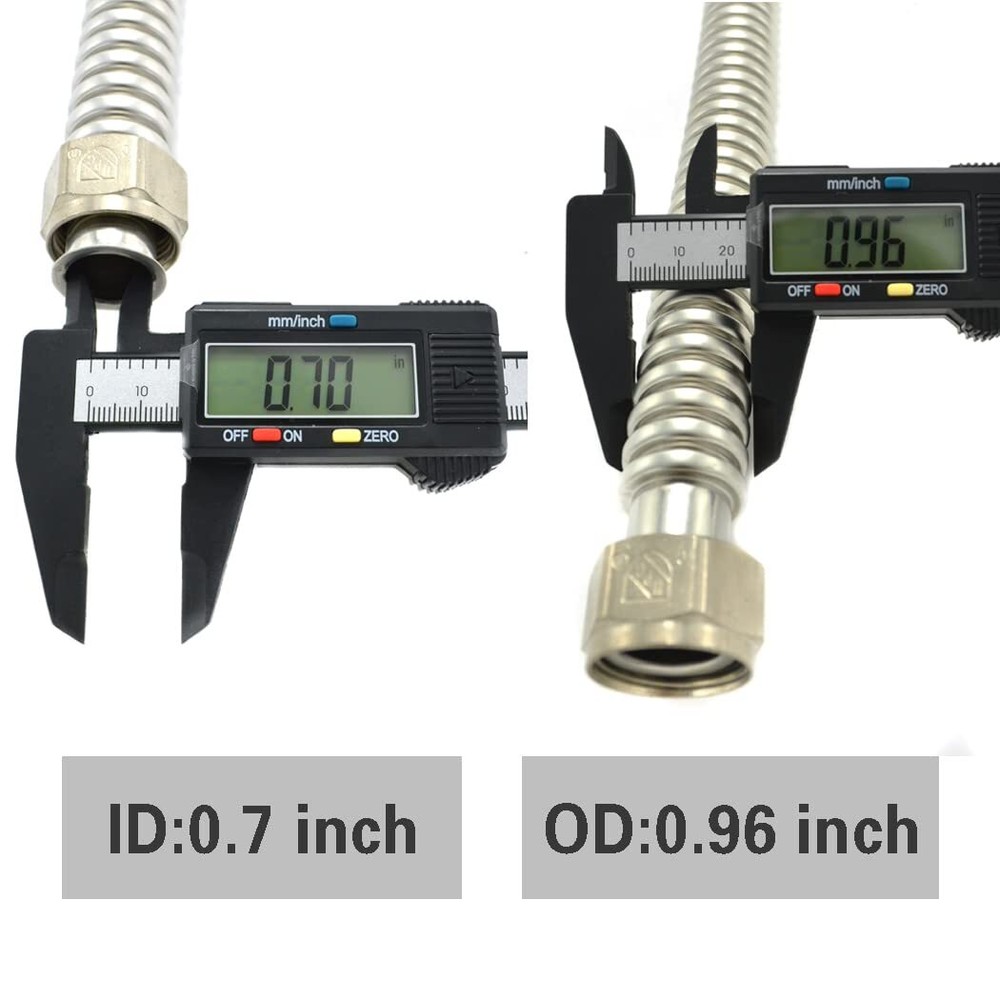 Stainless Steel Corrugated Water Heater Connector Flexible For Water Heater Wate