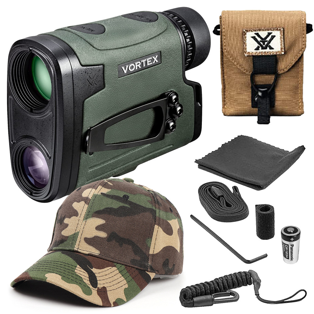 Vortex Optics Viper HD 3000 Laser Rangefinder with Free Camo Forest Hat Bundle