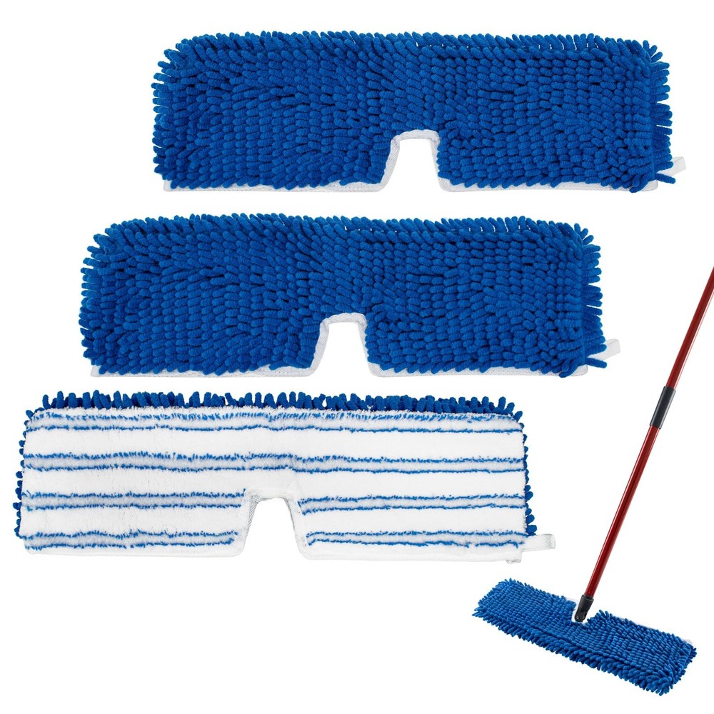 Mop Refills For Ocedar Spin Mop, 3 Pack Machine Washable, Blue