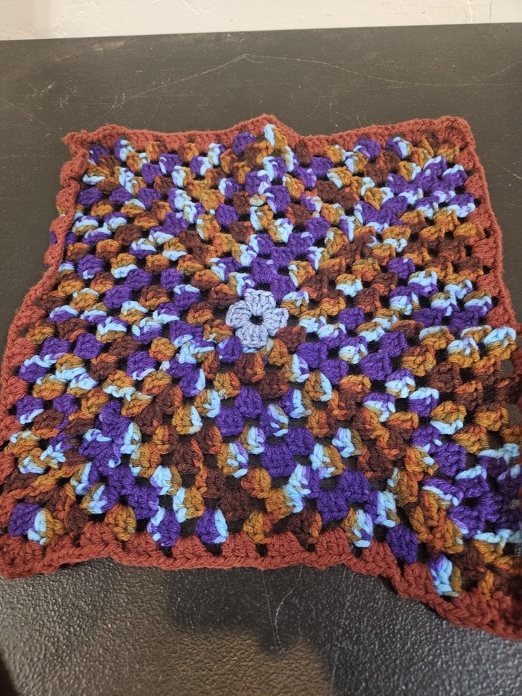 7 Vintage Crotchet 14" Squares