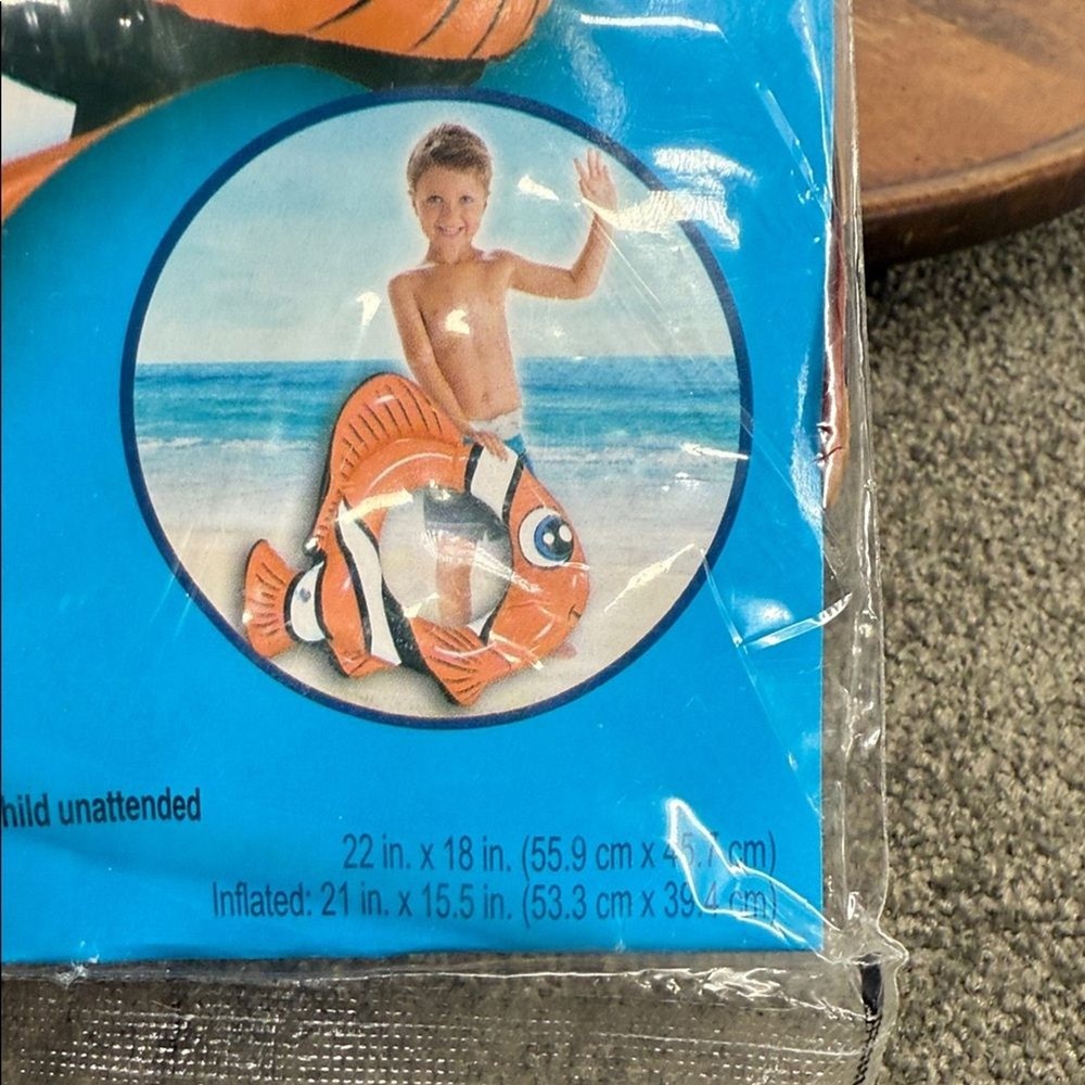 Splash N Swim Orange Fish Splash Ring Pool Toy Floatie 4+