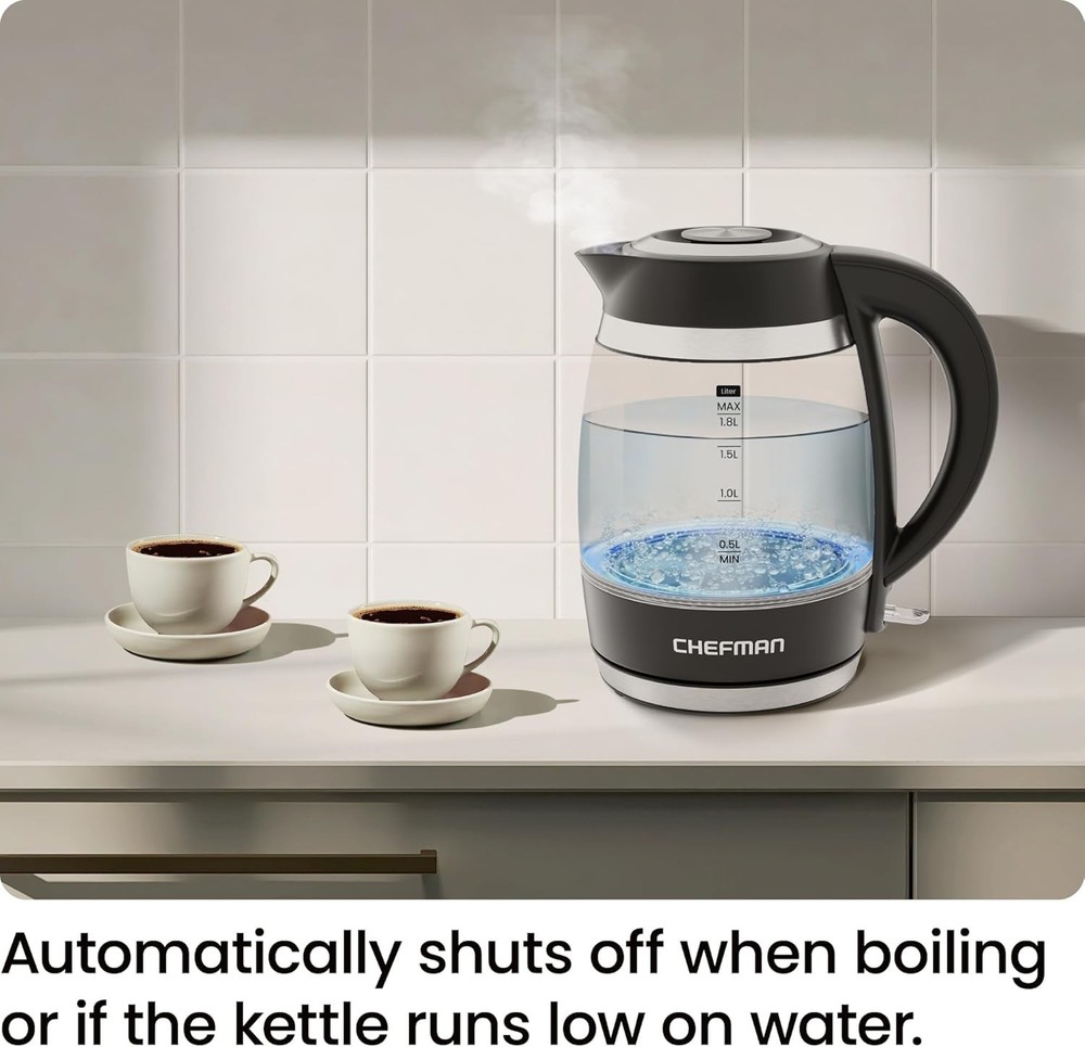 Fast Boiling 1.8L Electric Kettle - Modern Design with Cool-Touch Handle