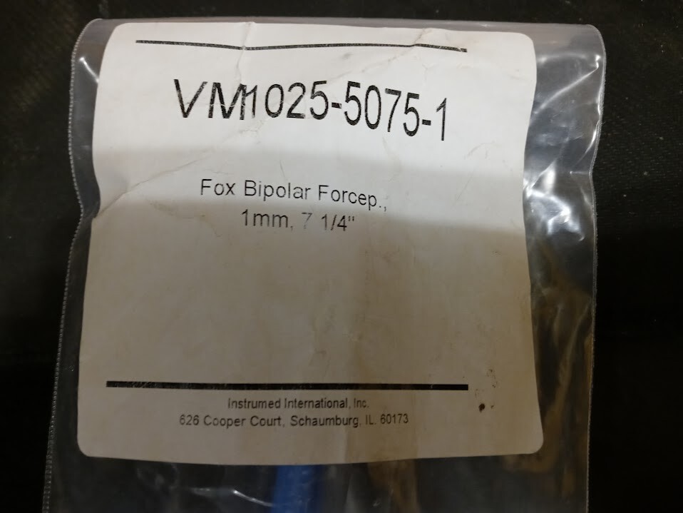 Surgical Fox Bipolar Forceps 1MM 7.25" VM 1025-5075-1