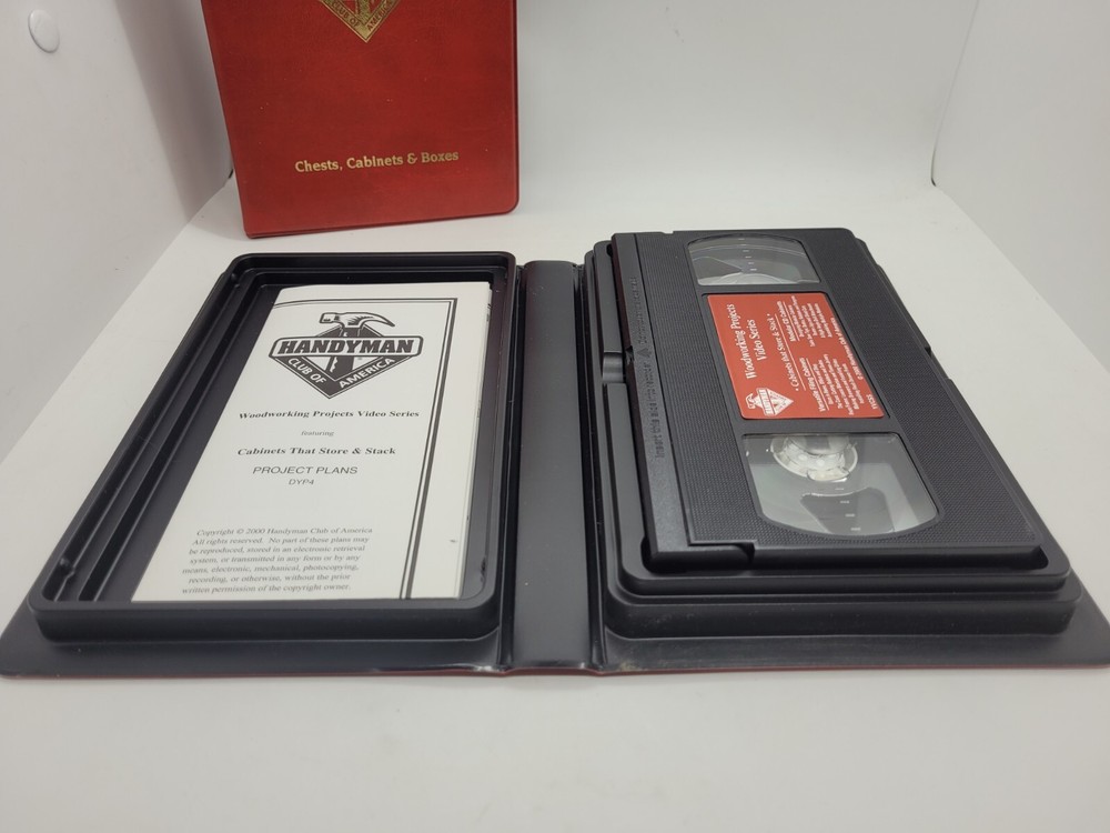 VTG VHS Handyman Series Woodworking Projects Cabinets That Store & Stack Chests