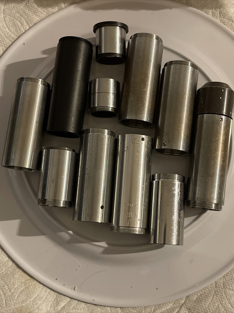 LOT OF EYEPIECE EXTENSIONS, EYEPIECES, OCULAR MICROSCOPE PART OPTICS