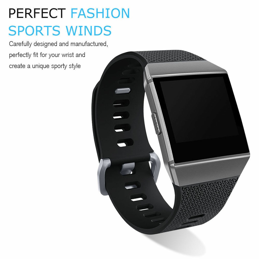 Replacement Silicone Rubber Classic Band Strap Wristband For Fitbit Ionic Watch