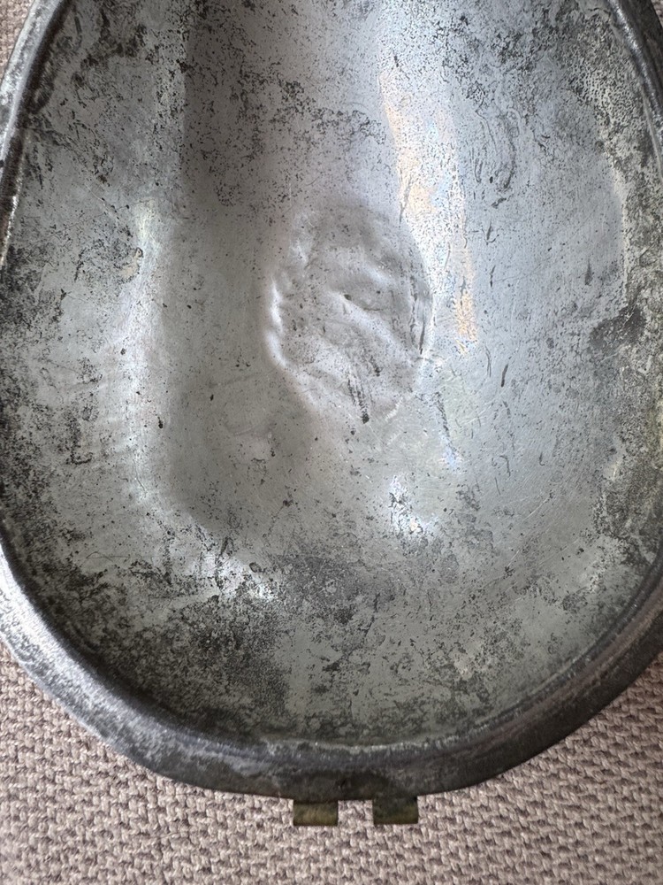 Antique Large Pewter Easter Egg Chocolate Candy Mold - 9” x 6”