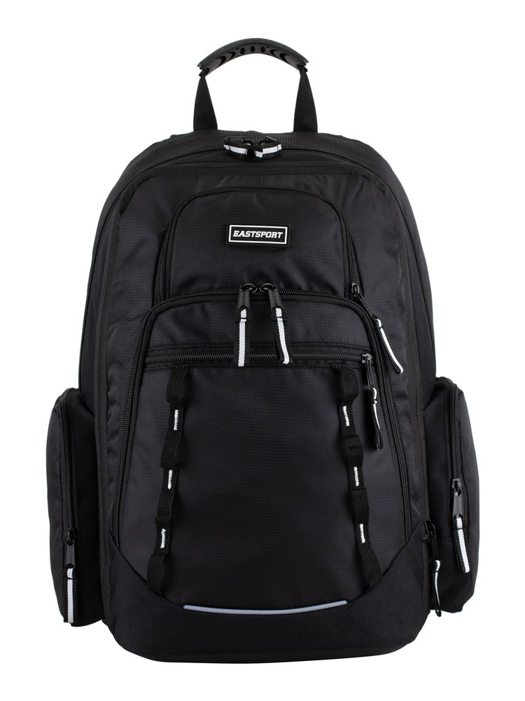 Eastsport Unisex Diamond Expandable Recycled Backpack, Black
