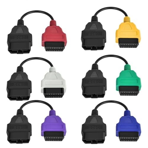OBD2 Adapter 6PCS for MultiECUScan Adapter Cable 6 Colors Adapter Cable OBD2