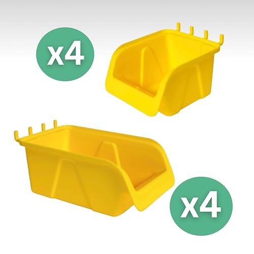 Peg Board Bin Kit - Kit PB-4 - Pegboard Accessories for Garage Storage & 1