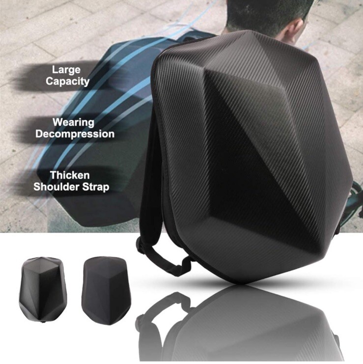 Hard Shell Backpack Motorbike Practical Bag Multifunction Adjustable