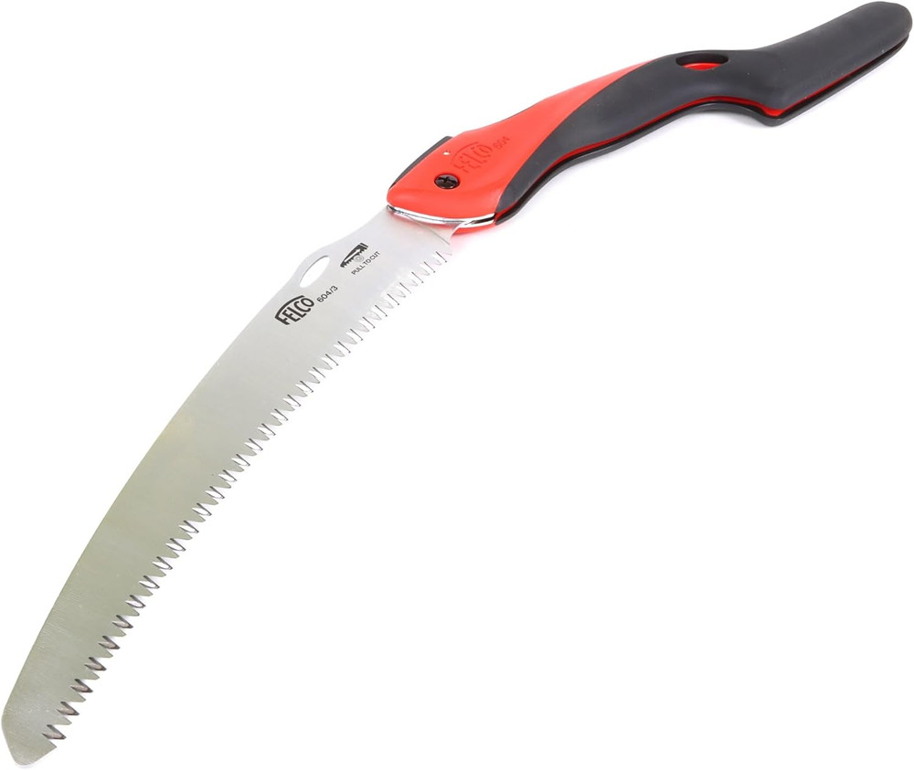 604 Folding Pruning Saw –Curved Pull-Stroke Saw for Tree Trimming & Elevated Cut