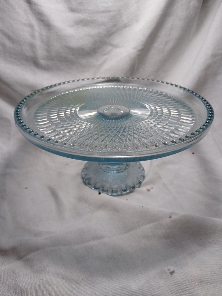 Jeannette HARP   BLUE 10" CAKE STAND
