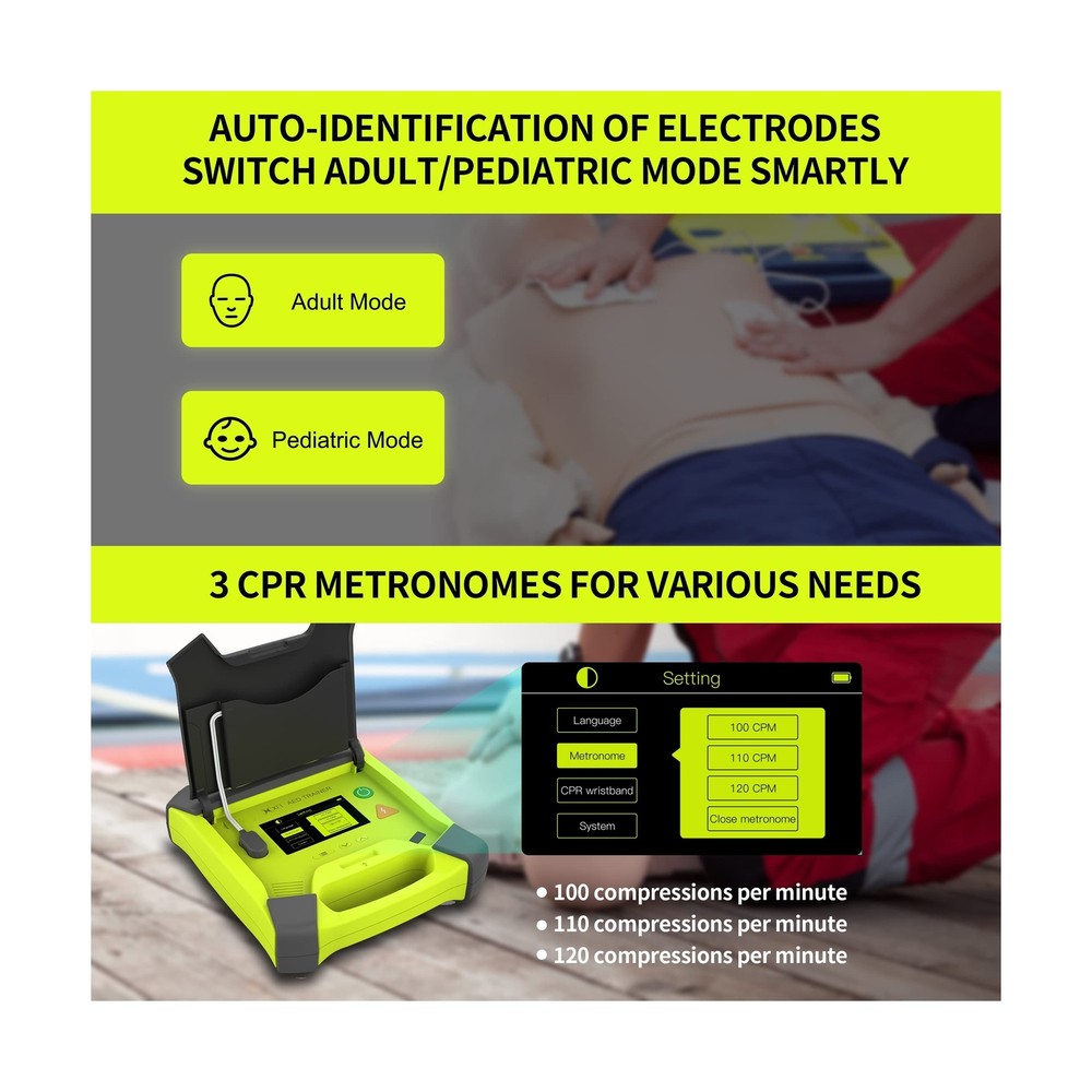 AED Trainer, XFT Professional AED Training Kit CPR Training Equipment Trainin...