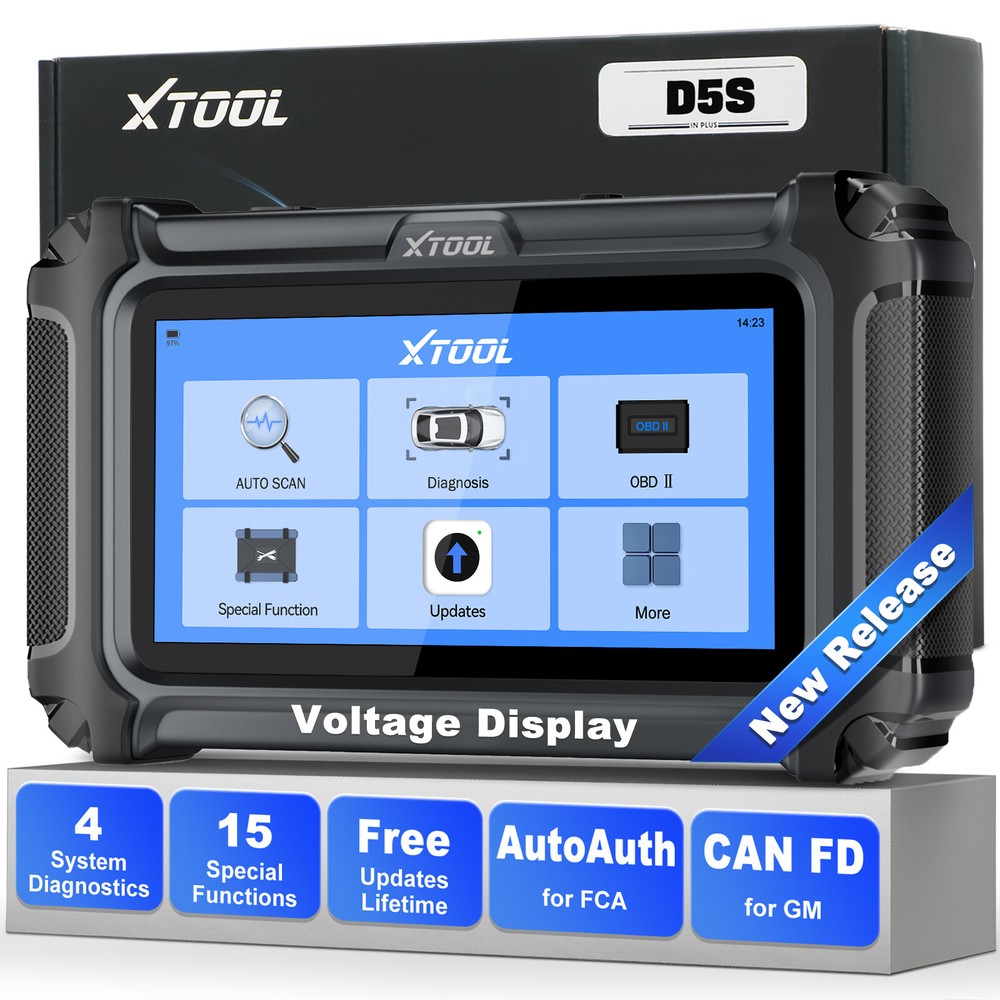 XTOOL D5S OBD2 Scanner Engine ABS SRS Code Reader Diagnostic Scan Tool CAN FD
