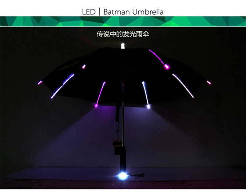 Umbrella With LED Light Up Changing Color Flashlight Straight Umbrellas Prop80cm