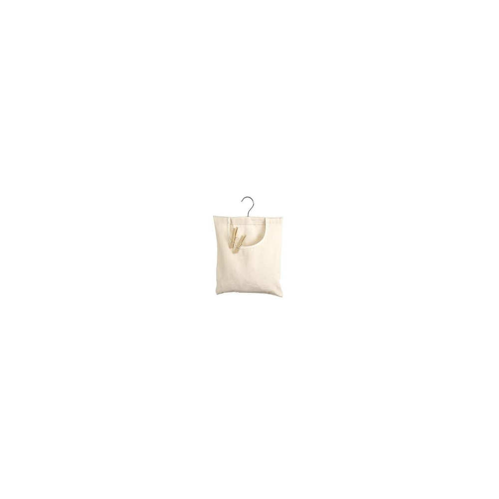 Whitmor 6462-789 Clothespin Bag, Canvas, Hanging Hook - Quantity 1