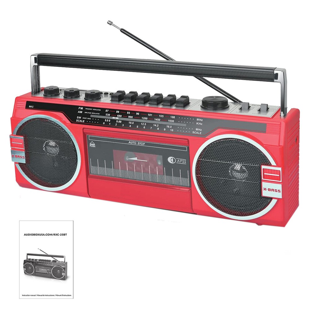 Portable Cassette Boombox Tape Player Bluetooth Speaker Support SD/USB Input
