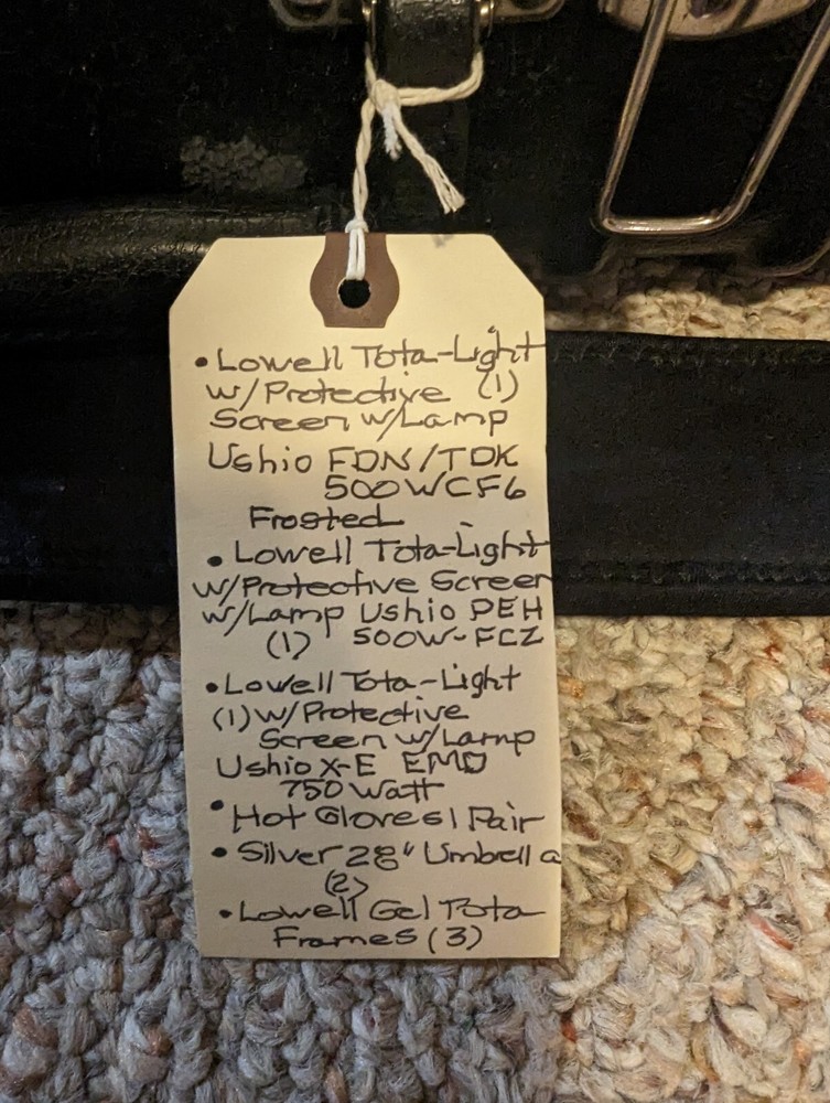 WOW...Lowell /Smith Victor Master Lighting Set