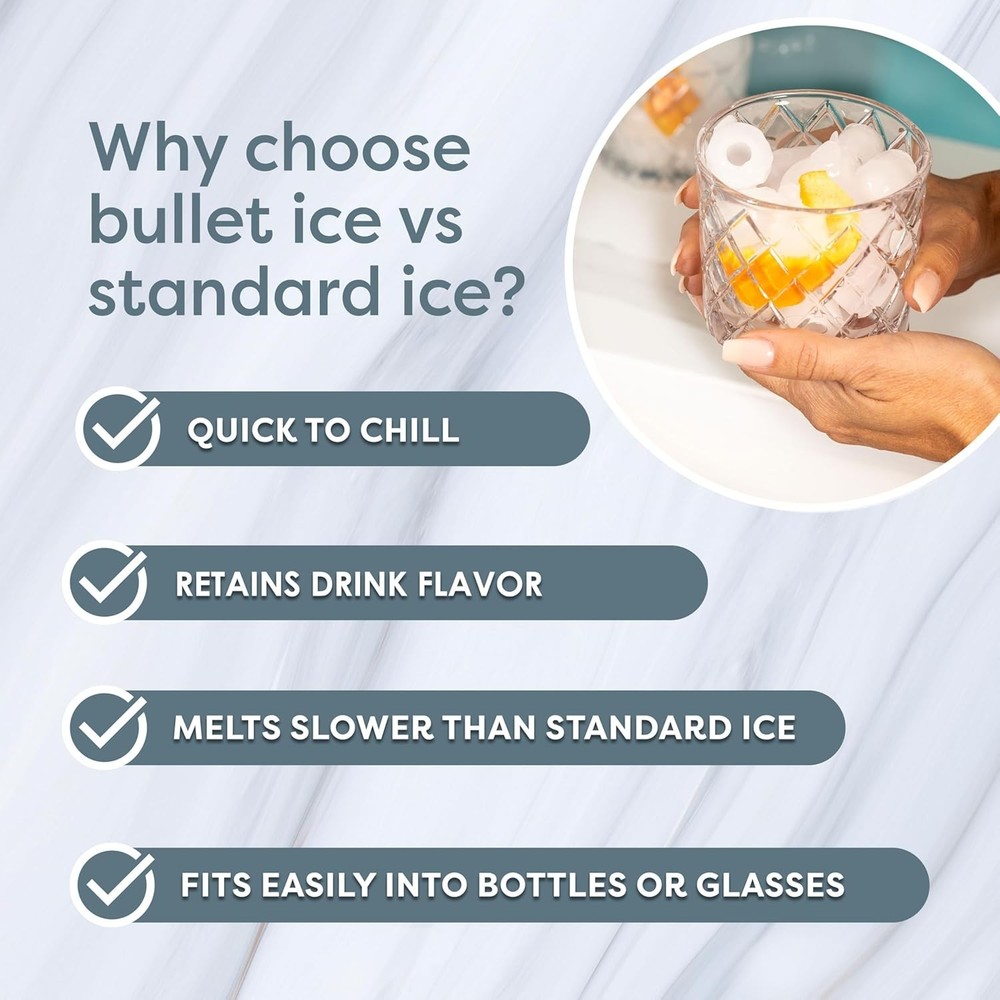 Portable Ice Maker with Scoop - Countertop Ice Maker with LED Control Panel &...