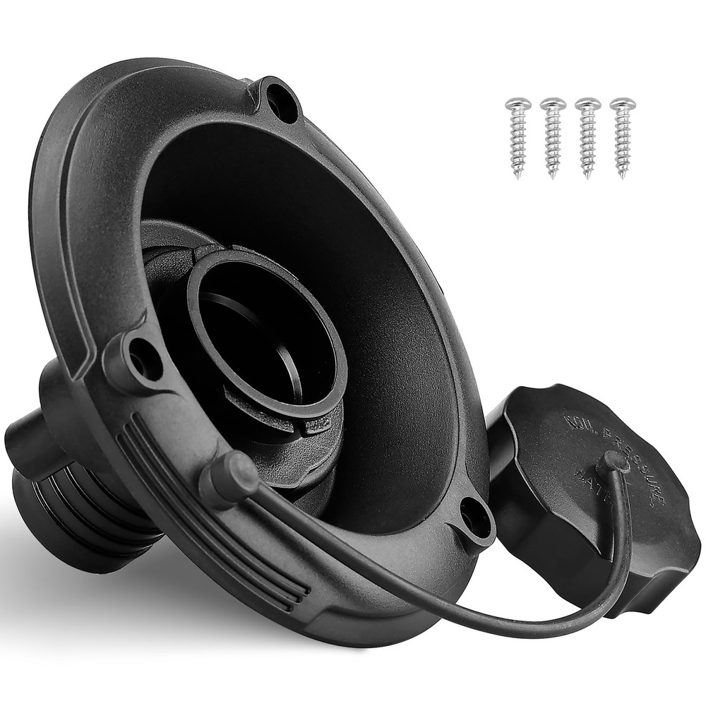 RV Fresh Water Hatch, Gravity Fill Hatch Inlet with 1-1/4" Barbed Black