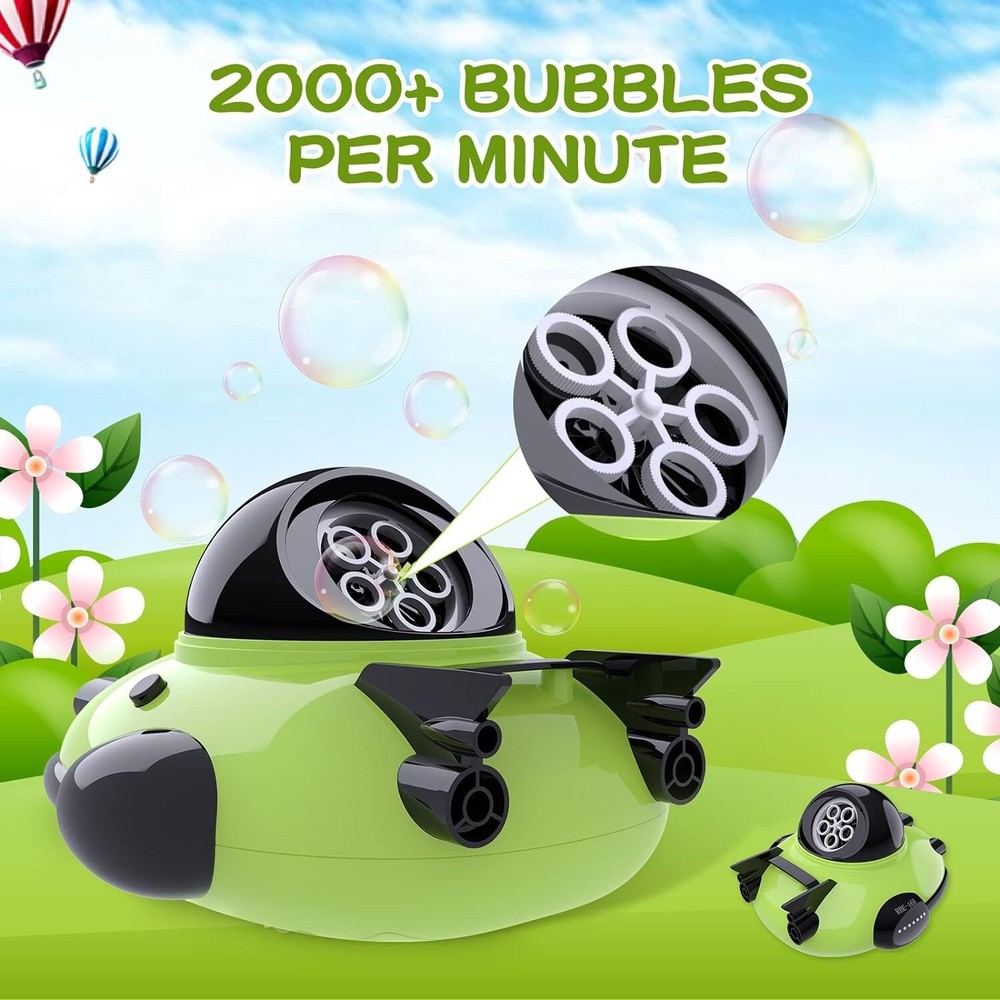 Bubble Machine for Kids Toddler Spaceship, Bubble Blower Machine 2000+ Bubbles