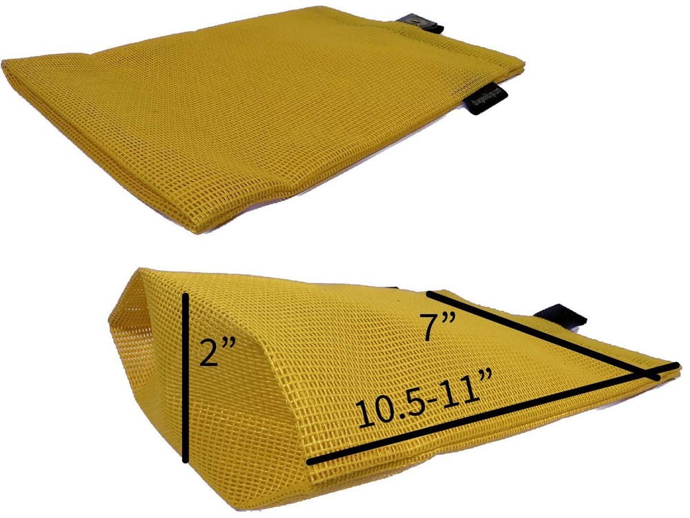Tall Dive Mesh Pouch - Flat Bottom Bag with Grommet