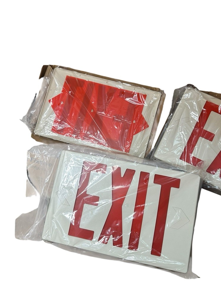 LED Exit Lighting Fixture Set Of 7 New