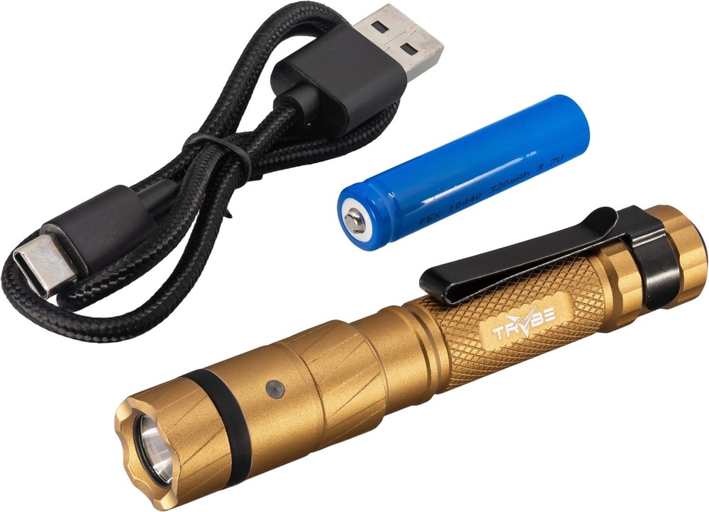 TRYBE Optics Micro Lithium Ion 350 Lumen Rechargeable Handheld : MICRO1K-GLD