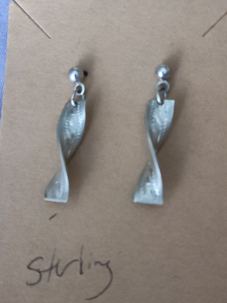 Sterling Silver Native American Earrings D14
