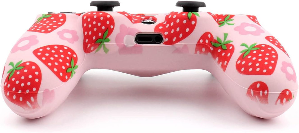 RALAN Pink Controller Skins for Ps4,Fruit Silicone Controller Cover Skin Protect