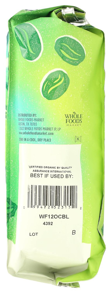 , Organic Continental Blend Whole Bean Coffee, Medium-Light Roast, Complex & Hea