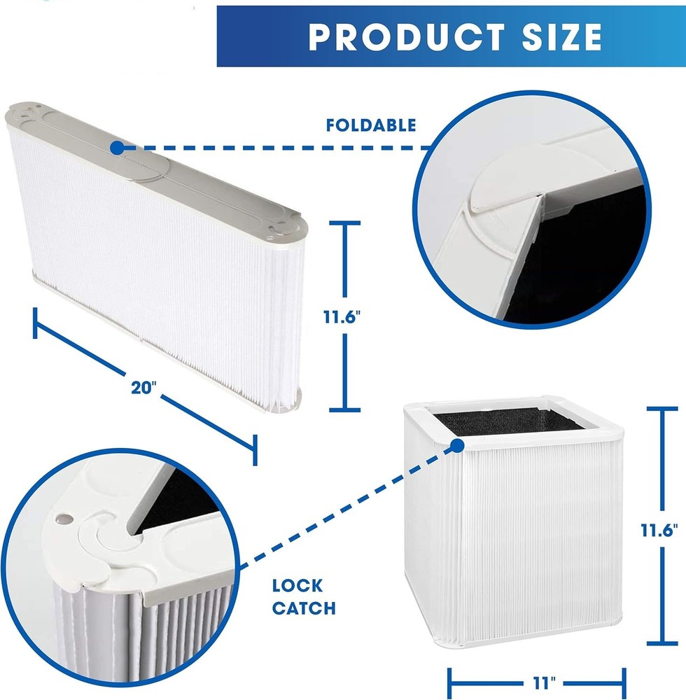 2 Pack 211+ Replacement Filter Compatible with 211 Activated Carbon 211 Filter