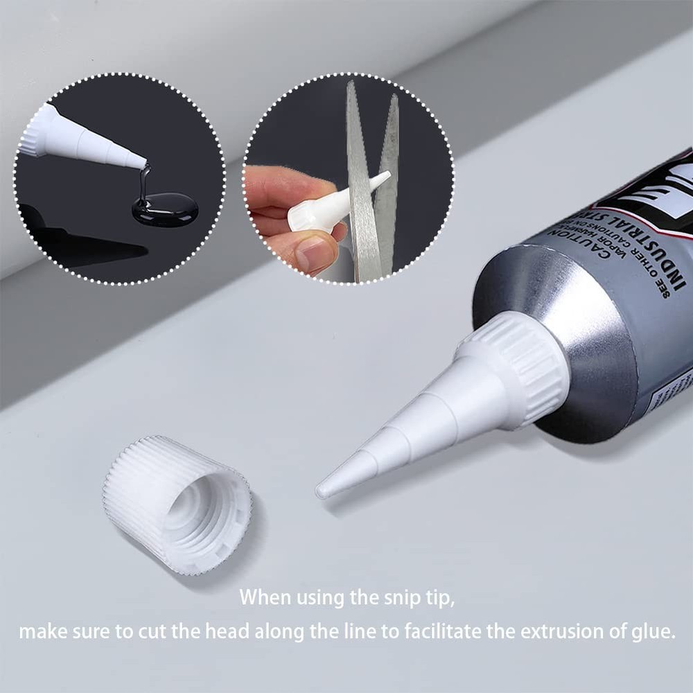 1st Choice Snip Tip Applicator Tips Cap for E6000 3.7 fluid ounces, White