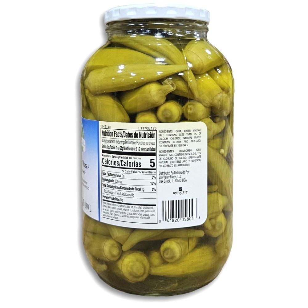 Pickled Whole Okra Value Pack | 64 Fl Oz Bulk Jar