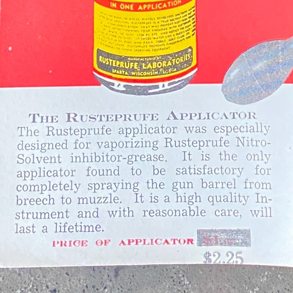 NEW OLD STOCK Rusteprufe Applicator Vaporizer Rusteprufe Laboratories Rust Proof