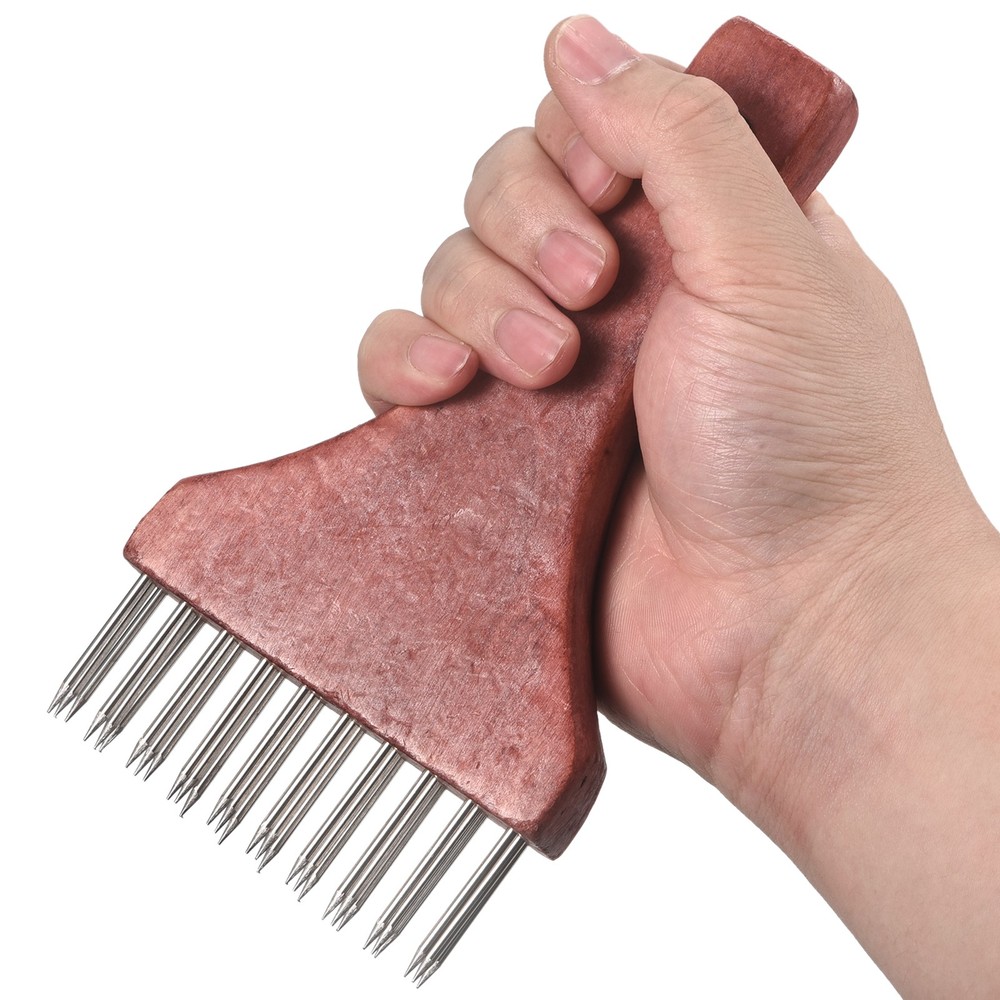 Stainless Steel Meat Tenderizer Meat Mallet Needle Nails Tools Red