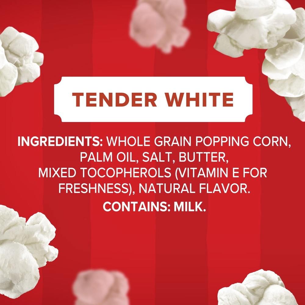 Microwave Popcorn Value Size, White Corn, 3.28 oz., 12-Count