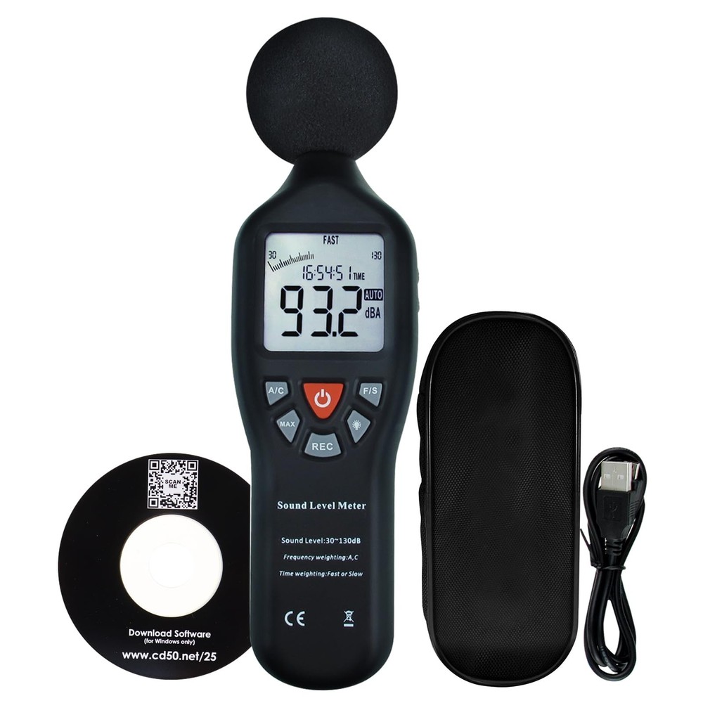 Decibel Meter Sound Level Meter Data Logger with CD Software Audio Decibel No...